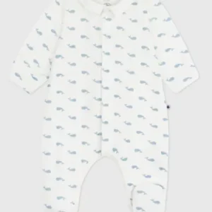 ZANBS2KH11051.webp Pyjama bébé en velours à col imprimé baleines