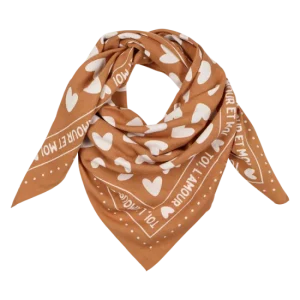 ZANBS2KH12269.webp Foulard Marron – Cœurs Blancs