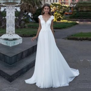 Robe de Mariée Princesse avec Traîne